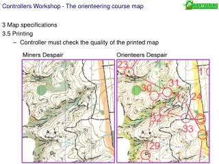 Controllers Workshop - The orienteering course map