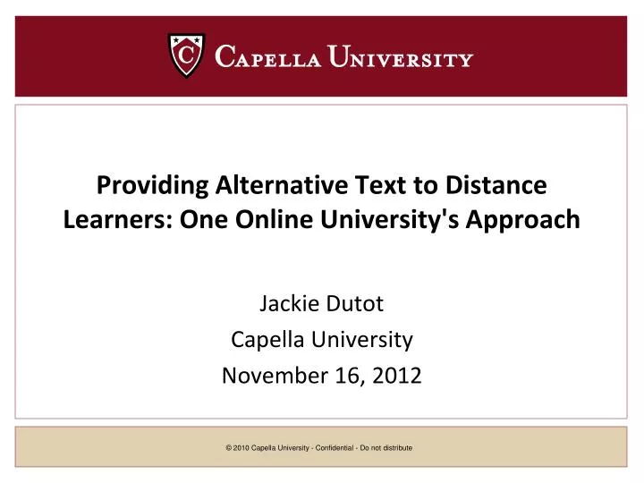 providing alternative text to distance learners one online university s approach