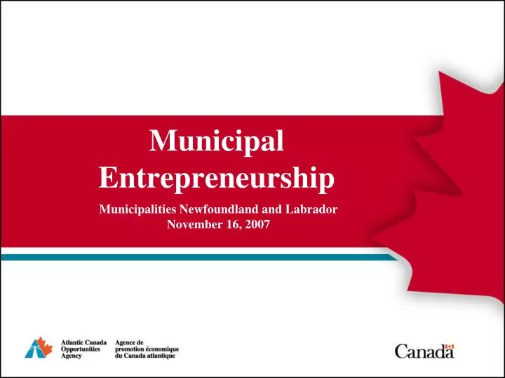 municipal entrepreneurship