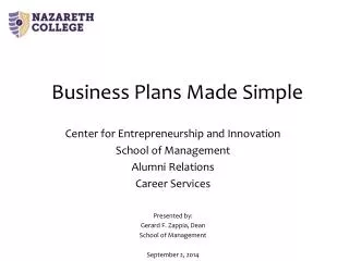 Business Plans Made Simple