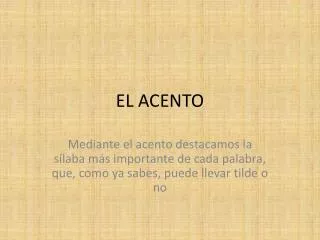el acento