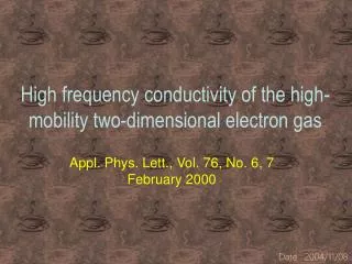 High frequency conductivity of the high-mobility two-dimensional electron gas