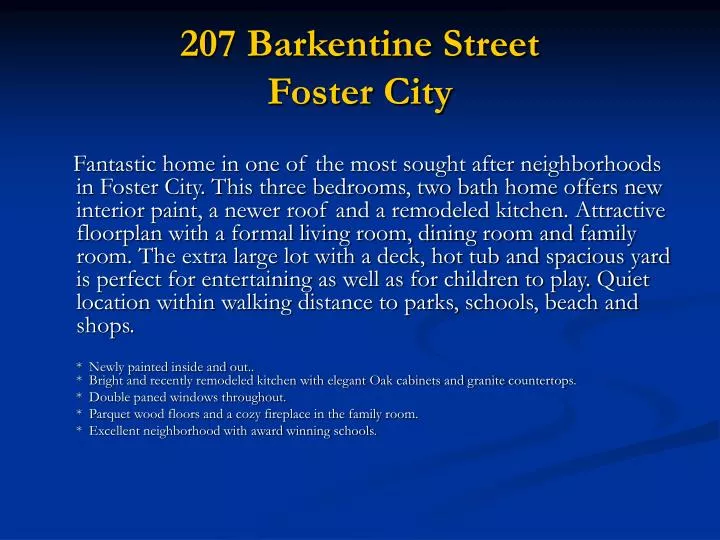 207 barkentine street foster city