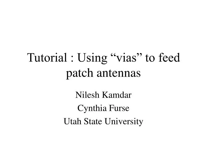 tutorial using vias to feed patch antennas