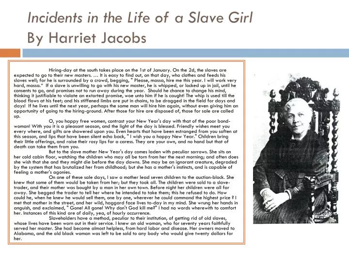 incidents in the life of a slave girl by harriet jacobs