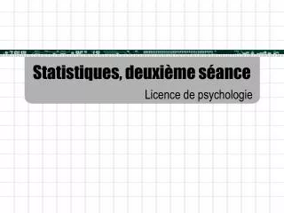 statistiques deuxi me s ance