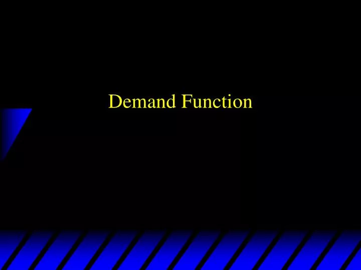 demand function
