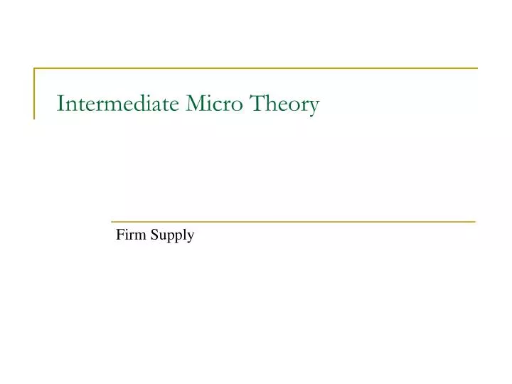 intermediate micro theory
