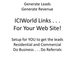 It is Listings that generate leads