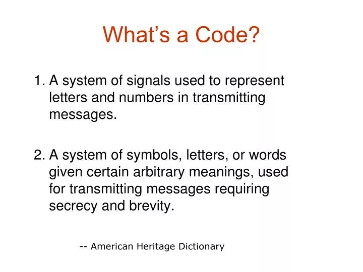what s a code