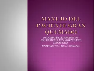 manejo del paciente gran quemado