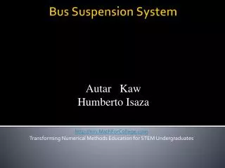 Bus Suspension System