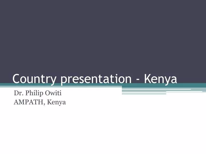 country presentation kenya