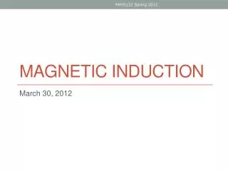 Magnetic induction