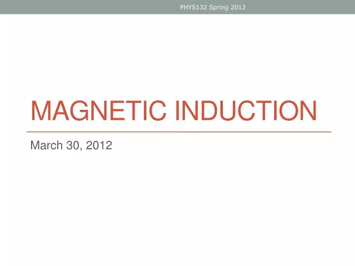 magnetic induction