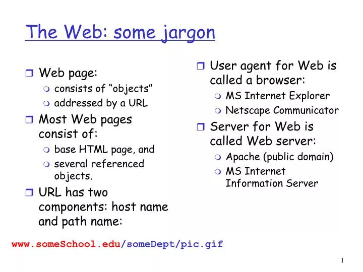 the web some jargon