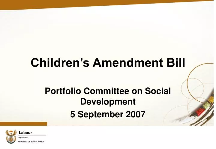 children s amendment bill