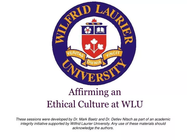 affirming an ethical culture at wlu