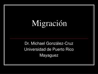 migraci n