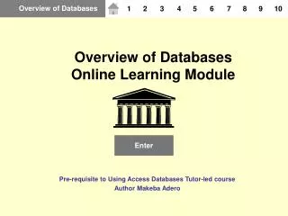 Overview of Databases Online Learning Module