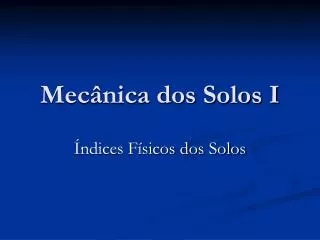 mec nica dos solos i