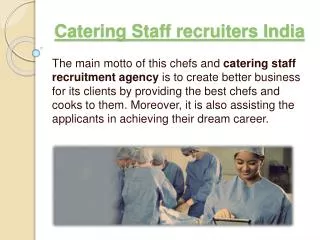 Catering Staff recruiters India