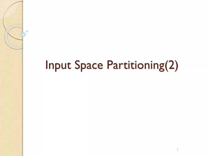 input space partitioning 2