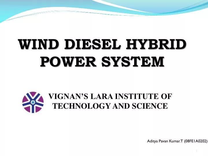 wind diesel hybrid power system