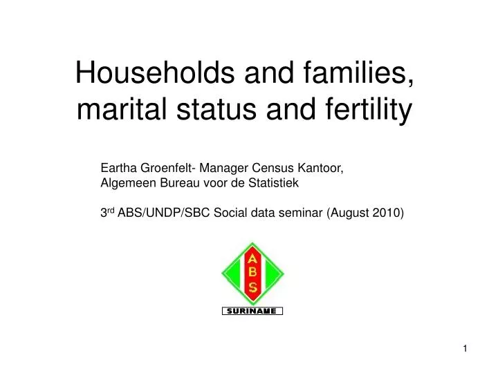 households and families marital status and fertility