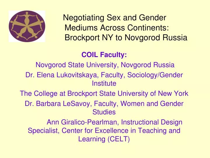 negotiating sex and gender mediums across continents brockport ny to novgorod russia