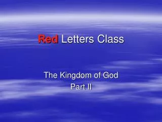 red letters class