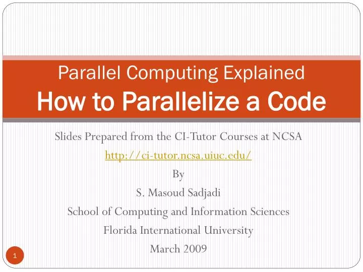parallel computing explained how to parallelize a code