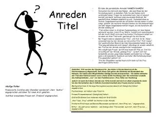 anreden titel