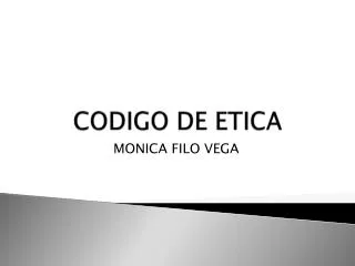 codigo de etica
