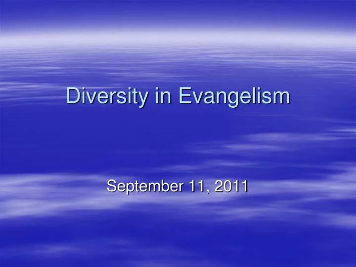 diversity in evangelism