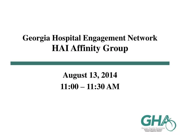 georgia hospital engagement network hai affinity group