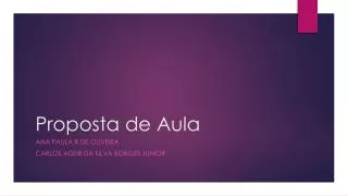 proposta de aula