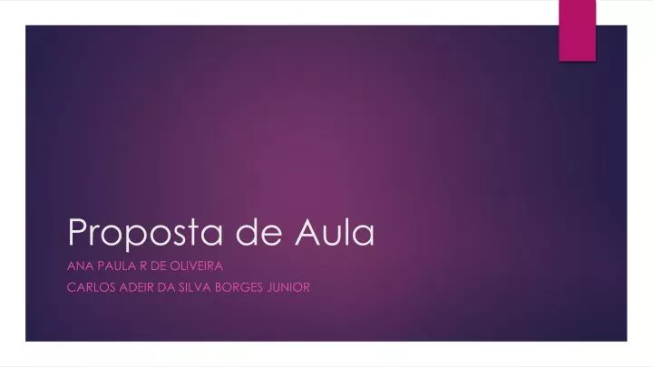 proposta de aula