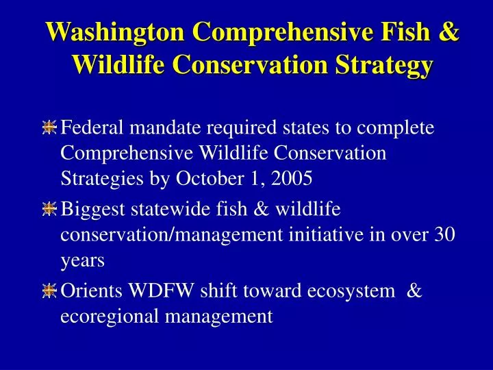 washington comprehensive fish wildlife conservation strategy