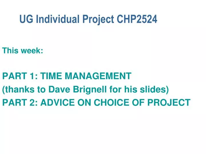 ug individual project chp2524