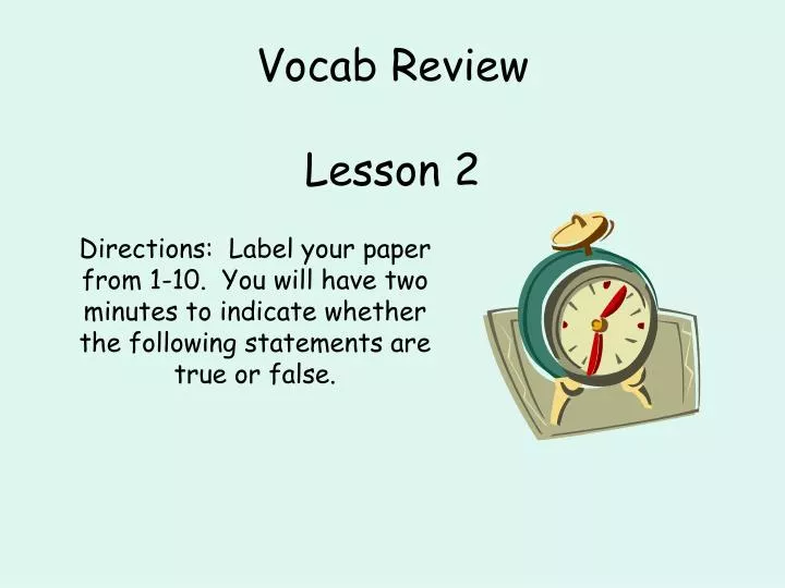 vocab review lesson 2