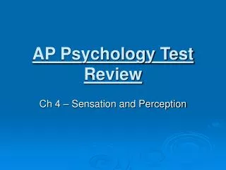 AP Psychology Test Review