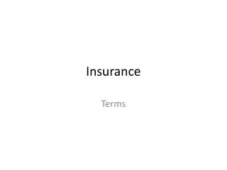 Insurance