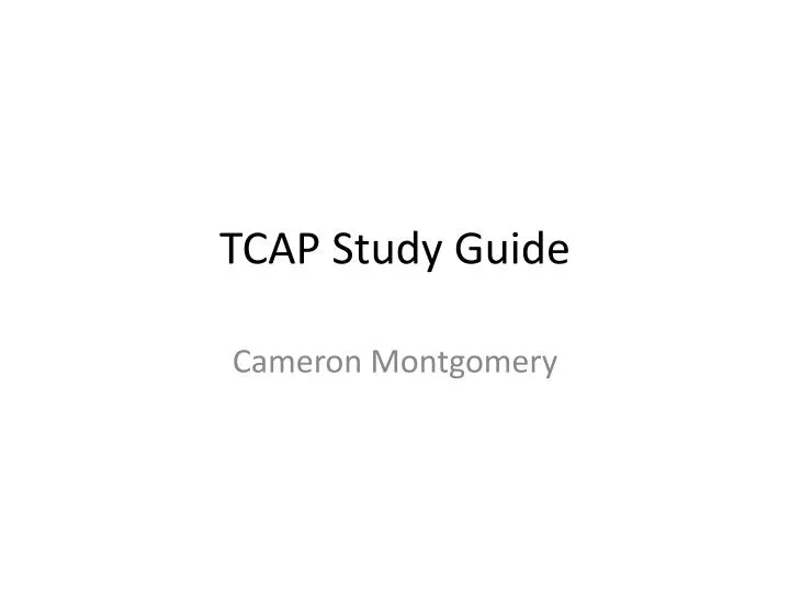 tcap study guide