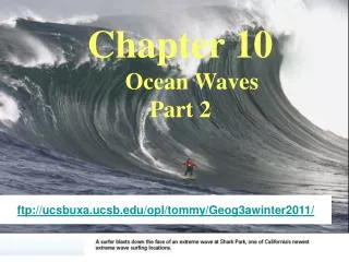 Chapter 10 Ocean Waves Part 2