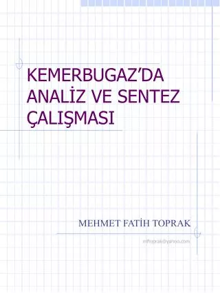 kemerbugaz da anal z ve sentez ali masi