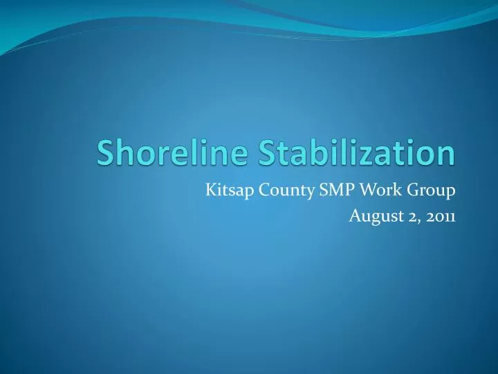 shoreline stabilization