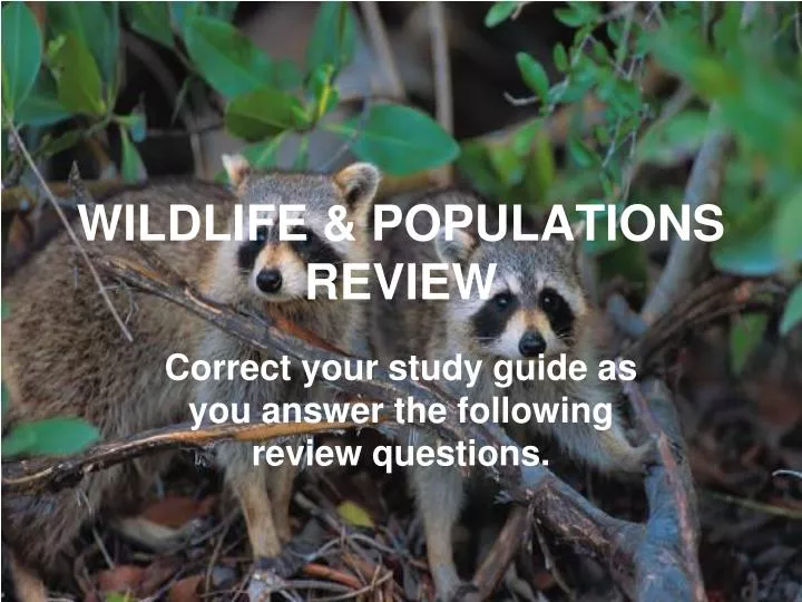 wildlife populations review
