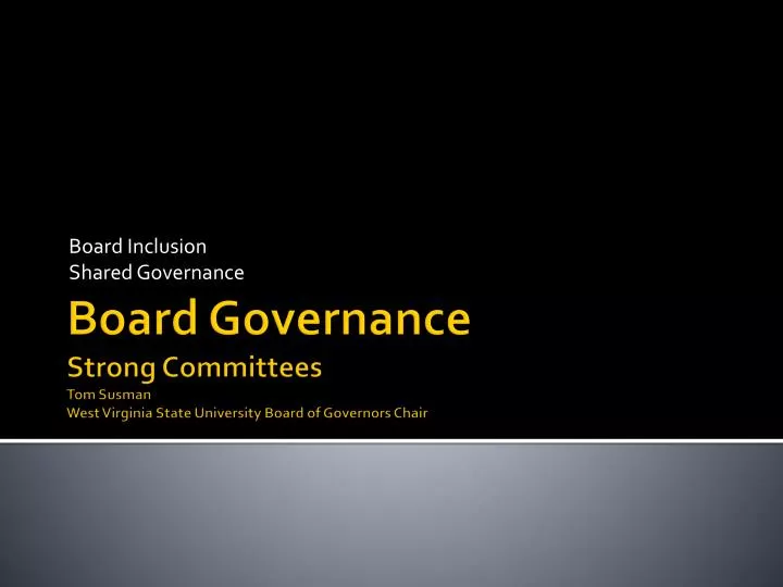board inclusion shared governance