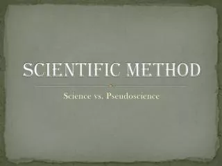 Scientific method